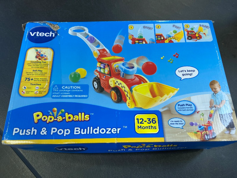 Photo 1 of VTech Pop-a-Balls Push and Pop Bulldozer, Red