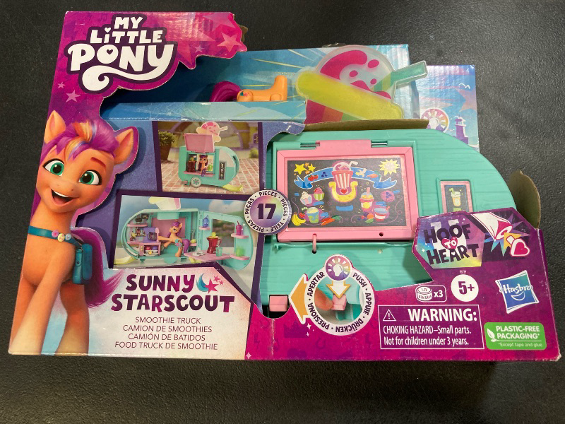 Photo 1 of My Little Pony Playset Sunny Starscout Smoothie Truck Set, Hoof to Heart Pony Doll, Toys for Girls and Boys 5 Years Old+