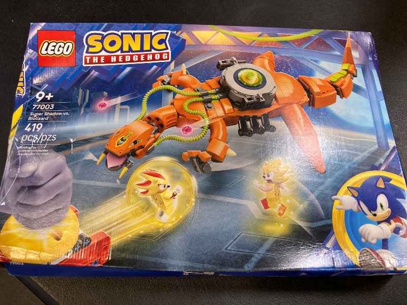 Photo 1 of LEGO Sonic The Hedgehog Super Shadow vs. Biolizard, Gamer Gift for Boys and Girls, Fun Collectible Playset for Kids and Video Game Character Fans Who Love Action Toys 77003