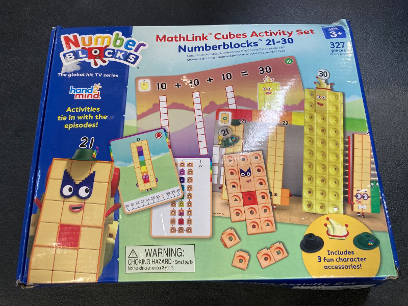 Photo 1 of hand2mind MathLink Cubes Numberblocks 21-30 Activity Set, 20 Preschool Learning Activities, Counting Blocks, Linking Cubes, Educational Toys for Kids, Number Games, Math Manipulatives Kindergarten