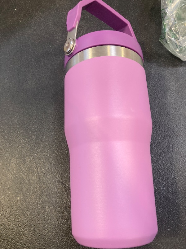 Photo 1 of Stanley IceFlow Flip Straw Tumbler with Handle 20 oz | Twist On Lid and Flip Up Straw | Leak Resistant Water Bottle | Insulated Stainless Steel |BPA-Free | Lilac
