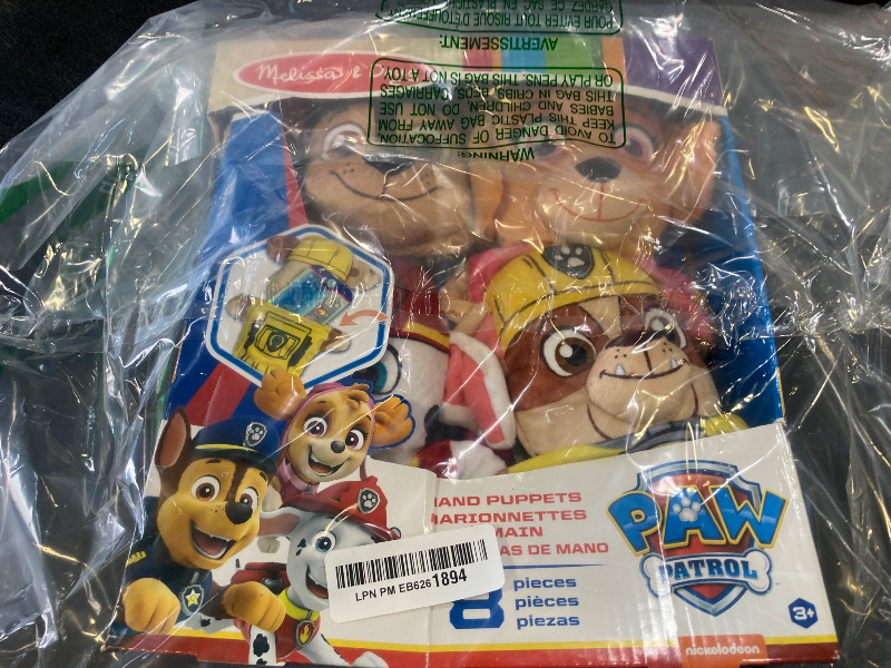Photo 1 of Melissa & Doug PAW Patrol Hand Puppets (4 Puppets, 4 Cards)