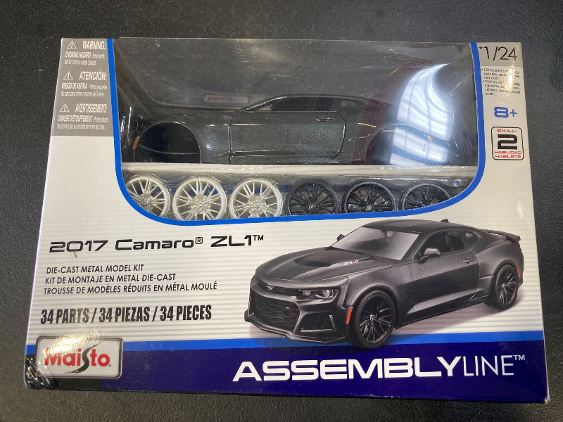 Photo 1 of Maisto 1:24 Scale Assembly Line 2017 Chevrolet Camaro ZL1 Die-Cast Vehicle, Black