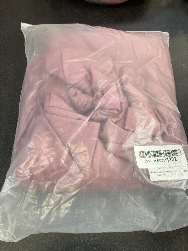 Photo 1 of WINROLA Maternity Robe with Matching Swaddle Set, Mommy Me Set Soft Women Maternity Sleepwear Bathroom (US, Alpha, X-Large, Regular, Regular, YFF07Purple)