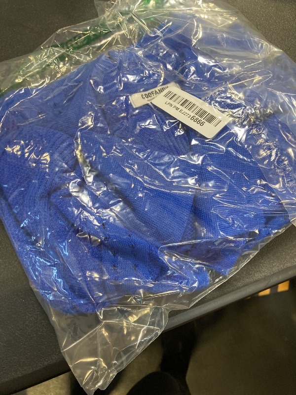 Photo 1 of COOFANDY Men's Short Sleeve Knit Shirts Casual Button Down Polo Shirt Summer Beach Tops Royal Blue XL