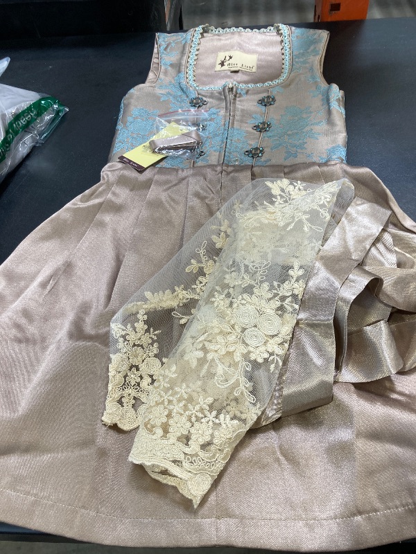 Photo 1 of Alte Liebe 2pcs. Girls Dirndl German Dress for Girls KD-330/152 Gold Size 7 -8