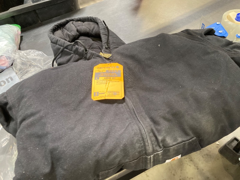 Photo 1 of CarharttMenLoose Fit Firm Duck Insulated Flannel-Lined Active JacketBlackSmall