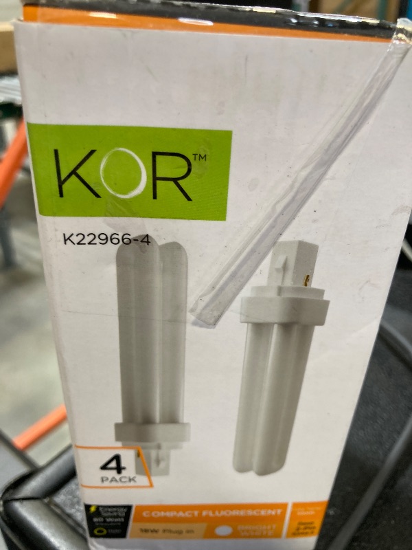 Photo 1 of (4 Pack) PL18W/2U/2P/850 18-Watt Double Tube G24d-2 (2 Pin) Base 5000K
