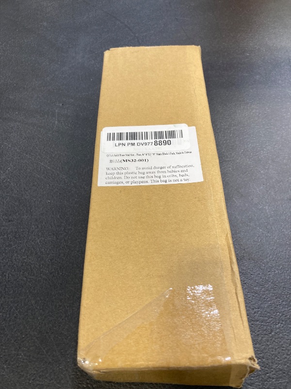 Photo 1 of QCAA Solid Brass Mail Slot, with Solid Brass Interior Frame and Solid Brass Back Plate, 8-7/8''X2-7/8, Matte Black, 1 Pack, Made in Taiwan