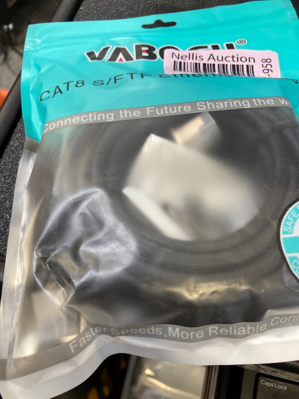 Photo 1 of Cat 8 Ethernet Cable, 20ft Heavy Duty High Speed Internet Network Cable, Professional LAN Cable, 26AWG, 2000Mhz 40Gbps with Gold Plated RJ45 Connector, Shielded in Wall, Indoor&Outdoor