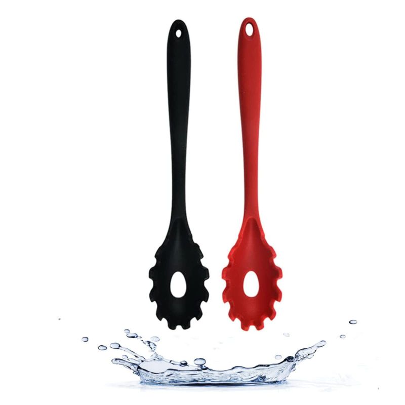 Photo 1 of Armrouns Silicone Pasta Fork (11.2"), 2-Pack Spaghetti Server Spoon Heat Resistant 600°F, Food Grade Pasta Spoon, BPA Free, Noodle Spoon. (Silicone)