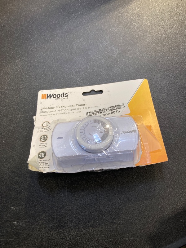 Photo 1 of Woods 50101WD Indoor 24-Hour Mechanical Timer; 1 Polarized Outlet; Standard Body