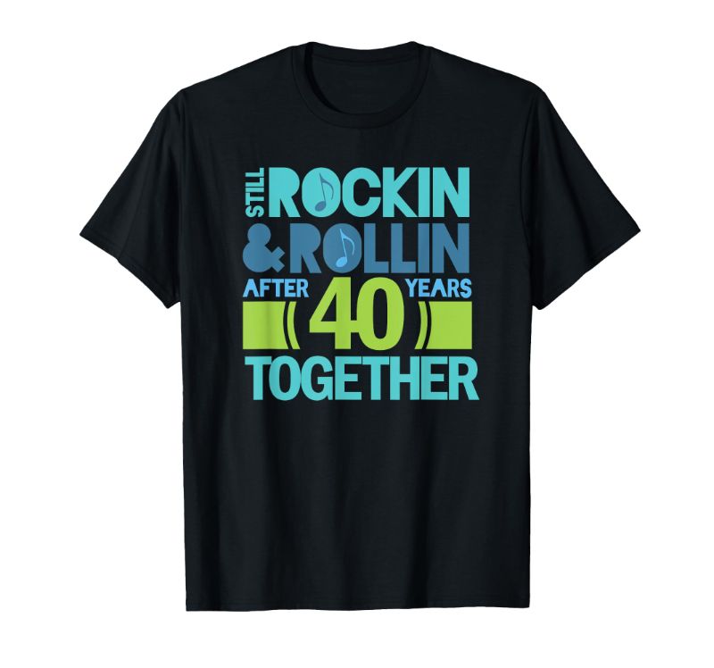 Photo 1 of 40th Anniversary T-shirt 40 Years Together Couples Gift T-Shirt M