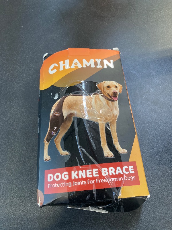 Photo 1 of Adjustable Dog Knee Brace with Extra Collar, Support for Torn Acl Hind Leg, Tear Ligament, Osteoarthritis,Rear Leg Limp, Recovery After Surgery,et?Left Leg,XL?