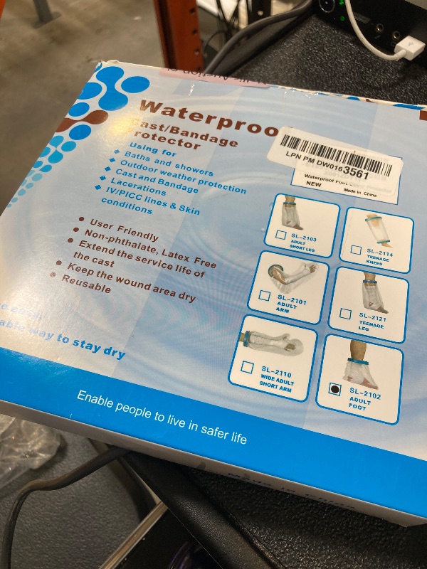 Photo 1 of 100% Waterproof Foot Cast Cover Wound Protector for Shower Bath, Watertight Cast Bag Covers for Broken Surgery Foot, Wound and Burns - Reusable [2025 Upgrade]