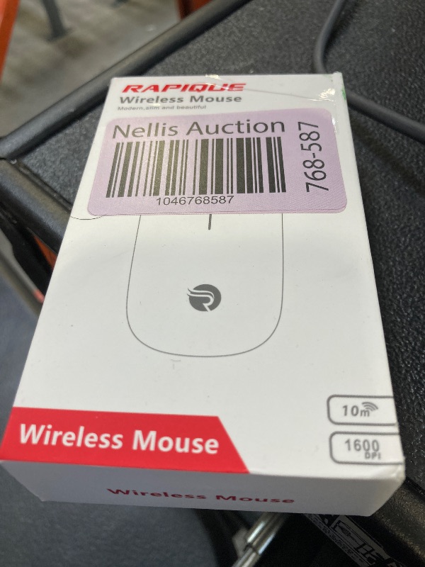 Photo 1 of RAPIQUE Bluetooth Wireless Mouse - (BT5.1+USB) Slim Dual Mode Computer Mice with Quiet Click, Low Power, and 1600 DPI, Portable Cordless for MacBook, Laptop, iPad Pro/Air, Chromebook (White)