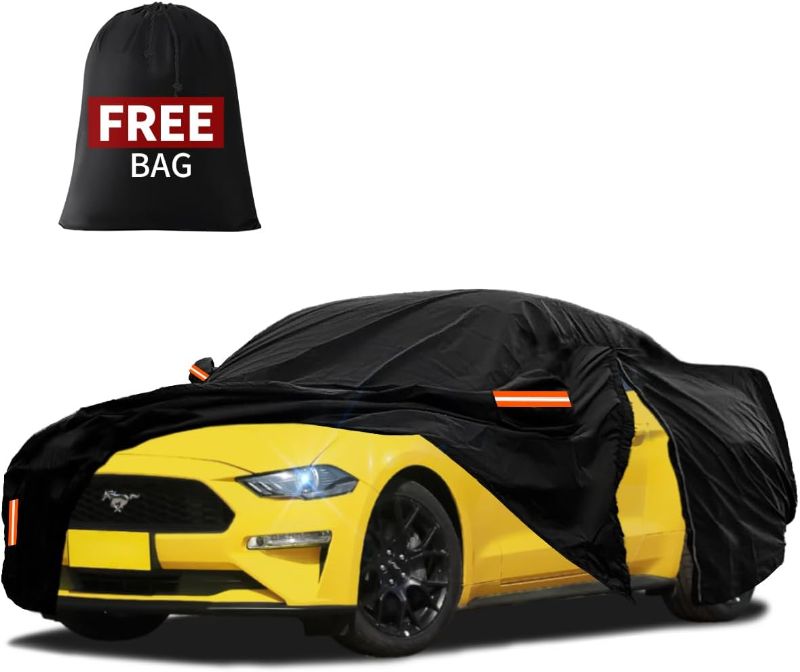 Photo 1 of Waterproof Car Cover Custom Fit for Ford Mustang 1964-2024 2025, for Chevy Camaro, Outdoor All Weather Full Exterior Cover Rain Sun Snow Protector Car Cover with Door Zipper