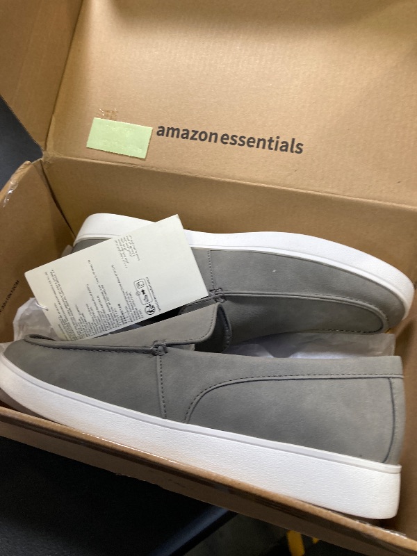 Photo 1 of Amazon Essentials Men's Slip-on Loafer Sneakers, Grey Faux Suede, 8