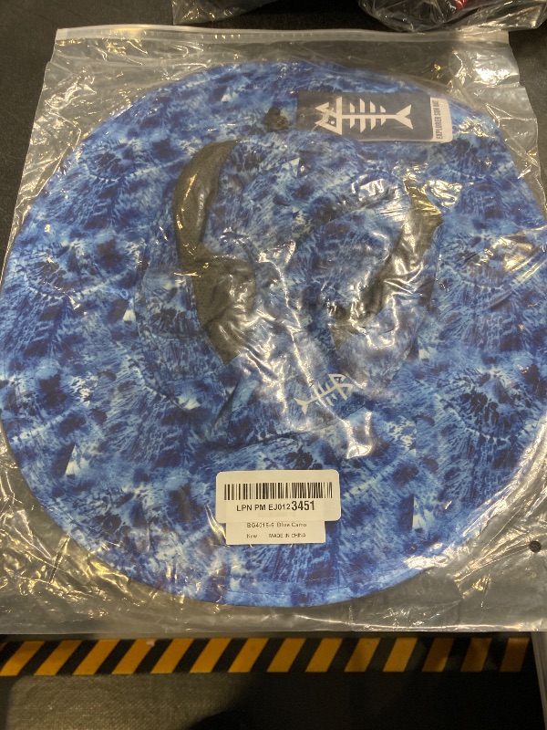 Photo 1 of BASSDASH UPF 50+ Sun Fishing Hat Water Resistant with Detachable Neck Flap Blue-camo