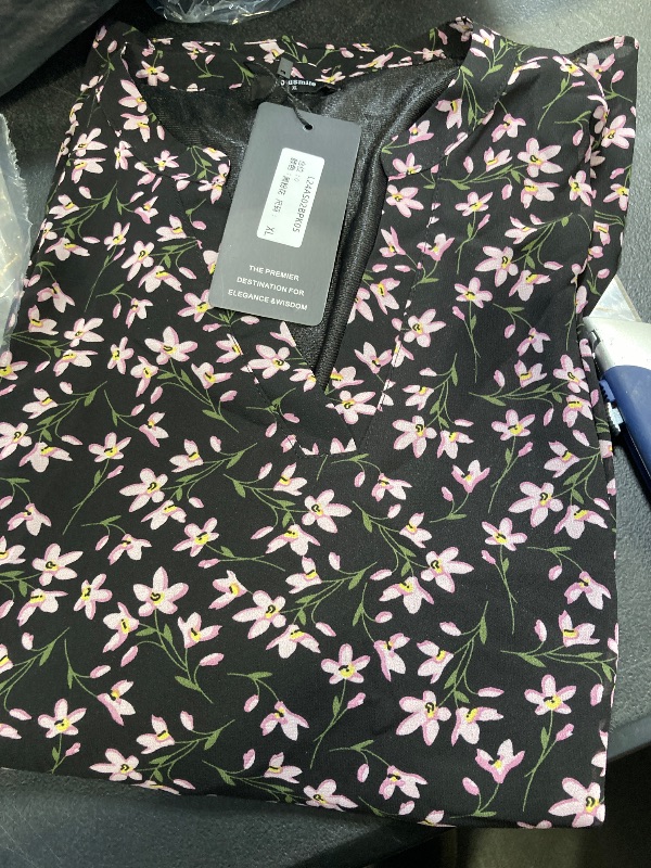 Photo 1 of Lotusmile Short Sleeve Blouses for Women, Floral Tops for Women Blouses Dressy Casual Work Outfits for Women Tummy Coverage Tops V Neck Dressy Tops for Women for Evening Party Wedding XL