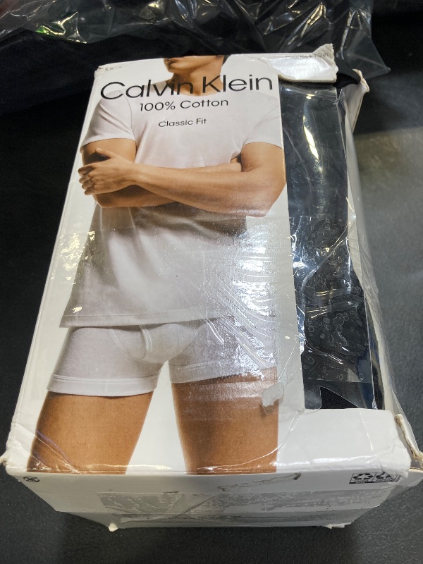 Photo 1 of Calvin Klein mens 100% Cotton T-Shirt Packs 3 WHITE / 2 HEATHER GREY - TANK M