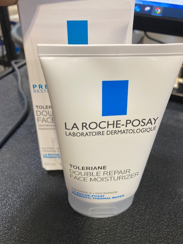 Photo 1 of La Roche Posay Toleriane Double Repair Face Moisturizer, Daily Moisturizer Face Cream with Ceramide and Niacinamide for All Skin Types, Oil Free, Fragrance Free