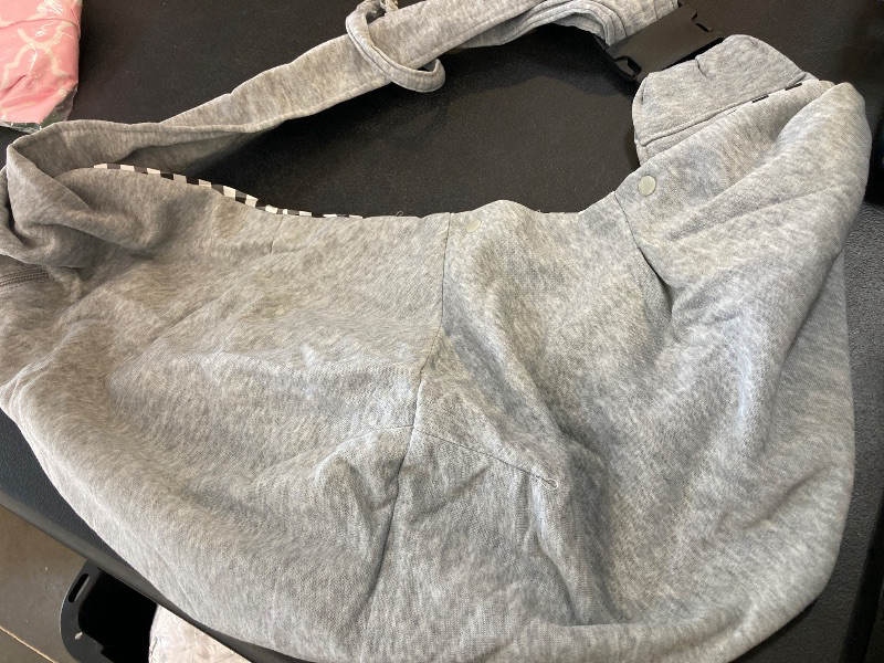 Photo 1 of Dog Carrier Sling - Reversible Puppy Carrier Purse with Storage Pocket, Hand-Free Dog Sling Carrier for Carry Small Dogs and Cats, Travel Safety Harness, Dog and Cat Harness (Gray)