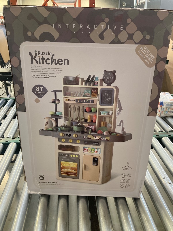 Photo 1 of Kitchen Set for Kids 87 Pcs Gray Big Modern Kitchen Set for Toddlers VALESSATI +3 Years

