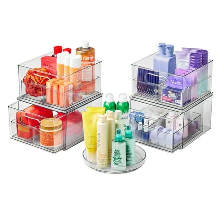 Photo 1 of The Home Edit 17 Piece Bath Edit Clear Plastic Modular Storage System