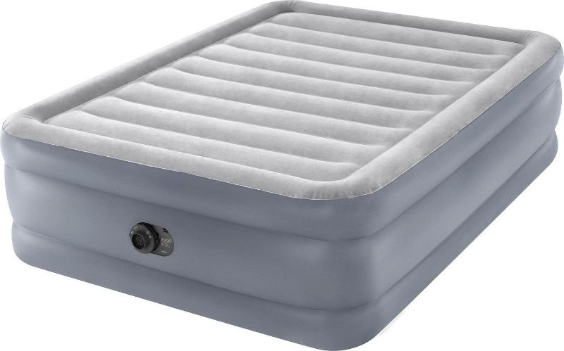 Photo 1 of Intex 20 Queen Dura-Beam Deluxe Raised Air Bed Mattress with Built-in Pump