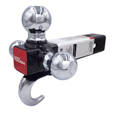 Photo 1 of Hyper Tough Automotive Tri-Ball Mount with Hook Steel Class V 1-7/8 2 & 2-5/16 Hitch Ball Black