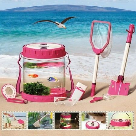Photo 1 of Ucradle Bug Collecting Kit for Kids with Insect Habitat Insect Trapping Net Magnifying Glass Tweezers Compass Outdoor Adventure Nature Explorati
