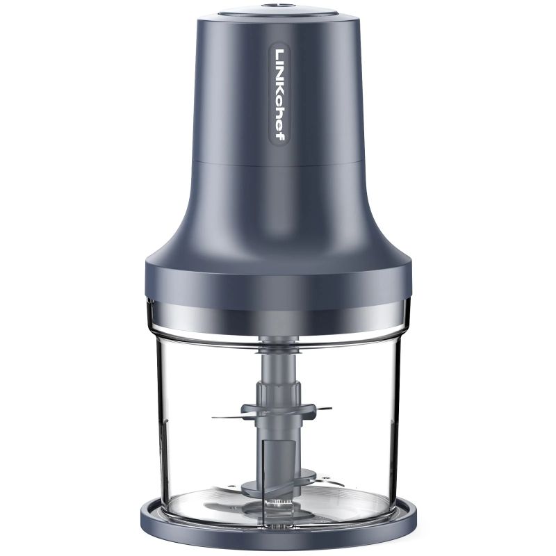 Photo 1 of LINKChef Food Chopper, 3 Cup Food Processor, 260W Power Grinder with 4 Bi-Level Blades, Grey