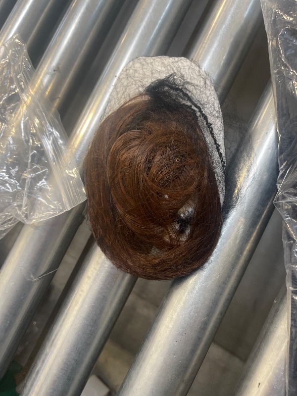 Photo 1 of SEGO Human Hair Messy Bun Hairpieces Real Scrunchies Natural Wavy Smoothed Updo Donut Chignon Ponytail Extensions for Women Girls-#04 Medium Chocolate Brown