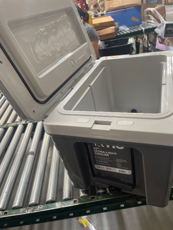 Photo 1 of RTIC 52 QT Ultra-Light Hard-Sided Ice Chest Cooler Fits 76 Cans Dark Grey & Cool Grey
