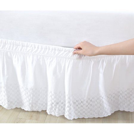 Photo 1 of Better Homes & Gardens White Solid Cotton-Poly Bedskirt Adult Adjustable