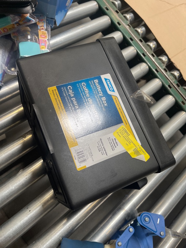 Photo 1 of Camco Heavy Duty Battery Box with Straps and Hardware - Group 24 |Safely Stores RV, Automotive, and Marine Batteries |Durable Anti-Corrosion Material | Measures 7-1/4" x 10-3/4" x 8" | (55362)