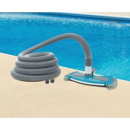 Photo 1 of Mainstays Cleaning Kit for Pools - Two Piece - Teal & Grey & White
