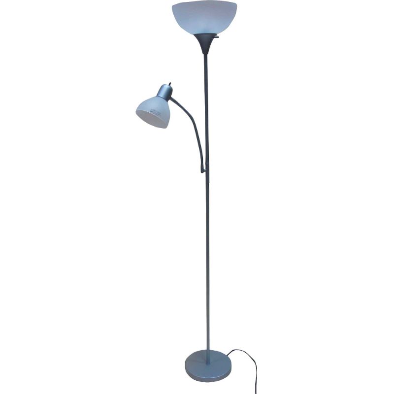 Photo 1 of Mainstays 72‘’ Silver Combo Floor Lamp with Reading Lamp Modern Design