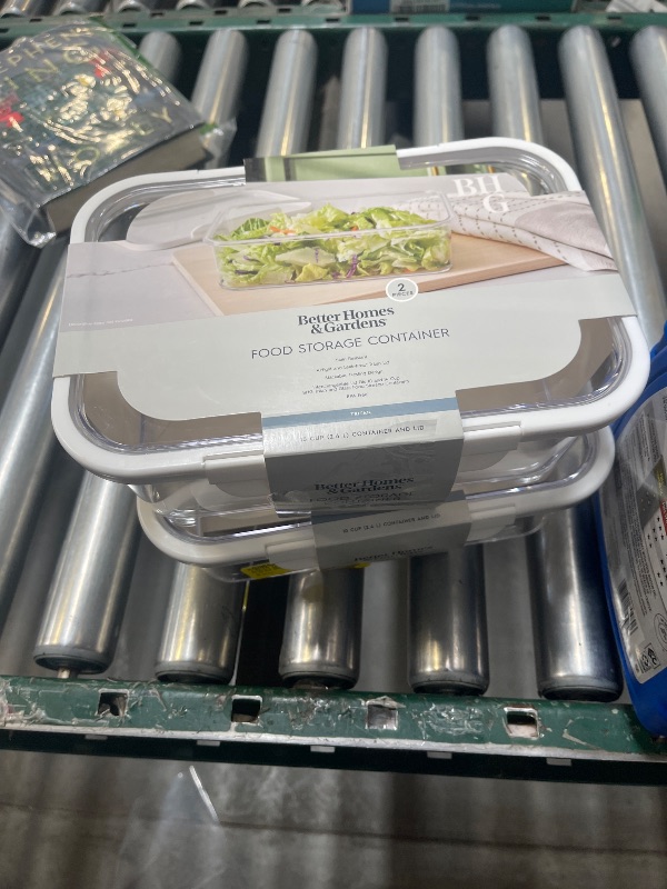 Photo 1 of FAMIDGE 2 Pack(8.5 Cup) Large Glass Food Storage Containers with Lids, Meal Prep Containers Reusable, Deli Meat Containers, Snack Containers, Lunch Container Set for Fruits and Meals, Bacon Cheese