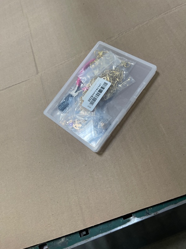Photo 1 of Jongdari 152pcs DIY Keychain Making Kit, Bag Charm Making Kit Bulk Supplies with 50 Key Chain Charms Clips, 10 Metal Clips Clasps, 1 Meter Extender Chain Links, Pliers - Gold