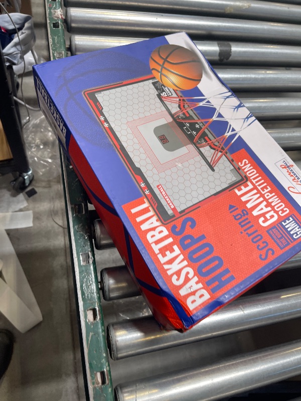 Photo 1 of HopeRock Indoor Mini Basketball Hoop for Kids, Basketball Hoops Over The Door with LED Lighting, Mini Hoop with Scoreboard & 3 Balls, Basketball Toys Gifts for 5 6 7 8 9 10 11 12 Year Old Boys Girls