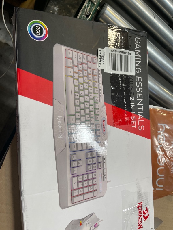 Photo 1 of Redragon Updated S101W-1 Programmable Gaming Keyboard and Mouse, RGB Backlit Keyboard Mouse with Software, Independent Macro Record Keys, Value Combo Set, White