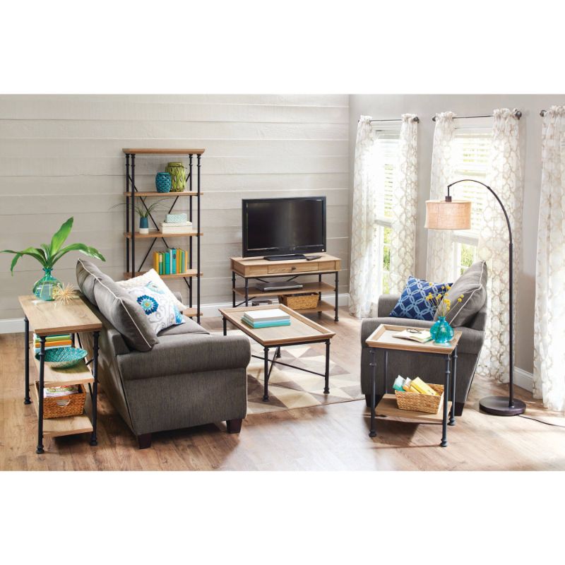 Photo 1 of Better Homes & Gardens River Crest 5-Shelf Bookcase Rustic Oak Finish