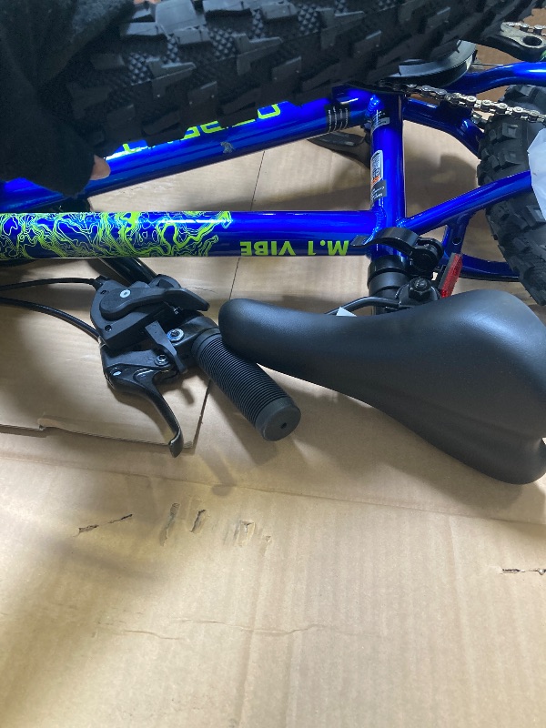 Photo 1 of 20 Ozark Trail Vibe Mountain Bicycle 7 Speed Fits Riders 3 11 -4 4 Blue Teen Unisex
