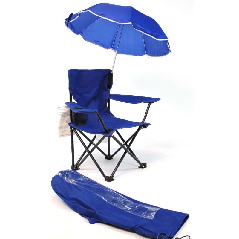 Photo 1 of 9106RB Folding Camp Chair with Umbrella - Royal Blue
