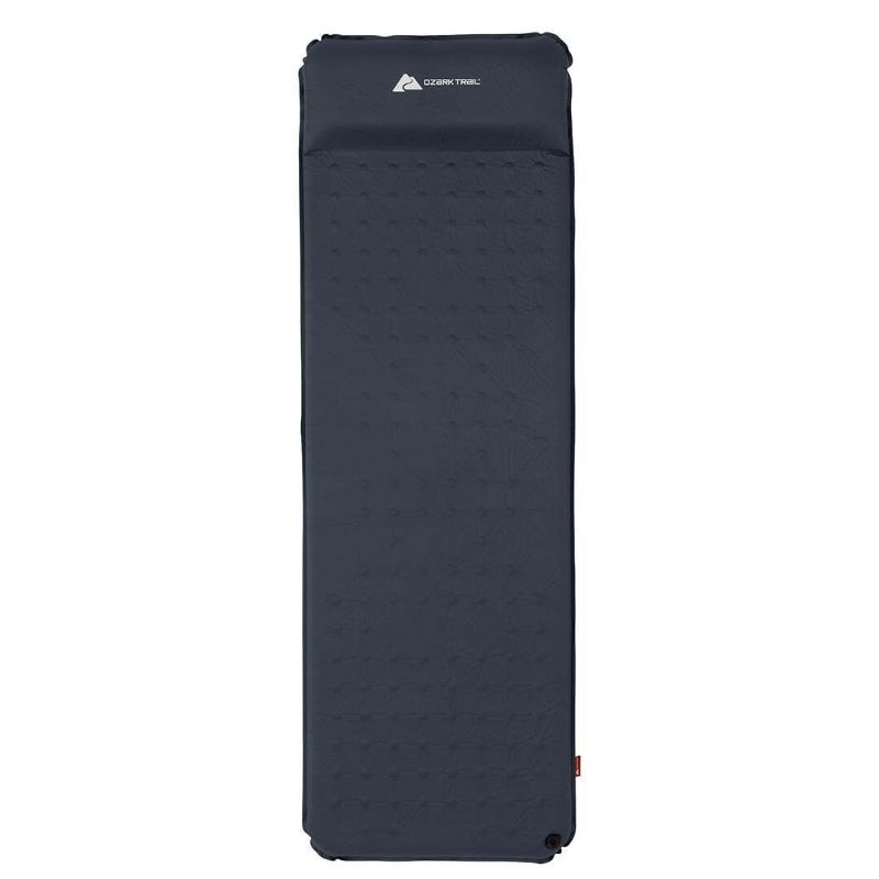 Photo 1 of Ozark Trail Self-Inflating Camp Pad with Pillow - Grey Adult 78 L X 25 W X 2 H
