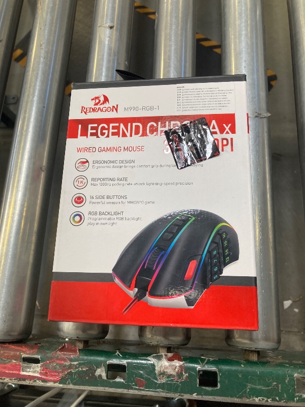 Photo 1 of Redragon M990 MMO Gaming Mouse, 32000 DPI High Precision Wired RGB Gamer Mouse w/23 Programmable Buttons, 16 Side Macro Keys, Software Supports, Aluminum Base