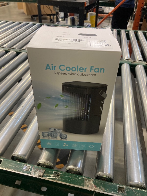 Photo 1 of Portable Air Conditioners, 4-in-1 Mini Small Air Conditioner Evaporative Air Cooler Fan with 1000ml Water Tank, 3 Speeds & 7 LED Lights, Personal Mini AC with Timer for Bedroom, Desktop, Home, Office