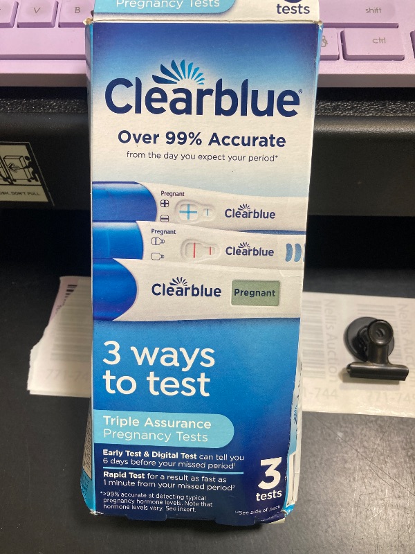 Photo 1 of Clearblue Triple Assurance Pregnancy Test Kit, Home Pregnancy Tests, 2 Ways to Test, 2 Ct